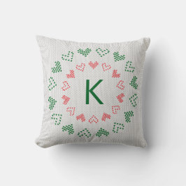 Knit Christmas Sweater Custom Monogram Kussen