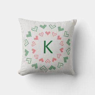 Knit Christmas Sweater Custom Monogram Kussen