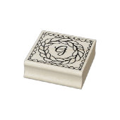 KNIT CIRCLE 2" vierkante rubberen stempel + Initia (Stempel)