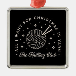 Knit club breien feestdagen grappig garen metalen ornament