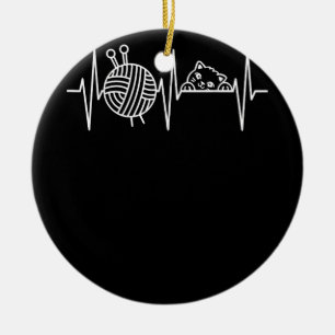 Knit Crochet Knitter Gift Crocheting Sheep Knittin Keramisch Ornament