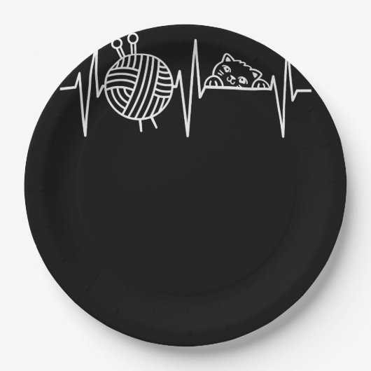 Knit Crochet Knitter Gift Crocheting Sheep Knittin Papieren Bordje (Voorkant)