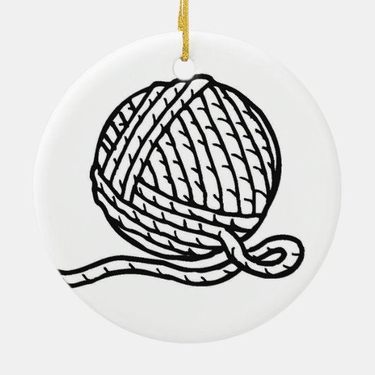 Knit Diva Keramisch Ornament (Achterkant)