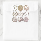 KNIT DONUTS Grote Vierkante Stickers (Tas)