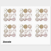 KNIT DONUTS Grote Vierkante Stickers (Vel)