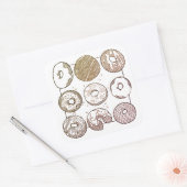 KNIT DONUTS Grote Vierkante Stickers (Envelop)