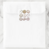 KNIT DONUTS Kleine Vierkante Stickers (Tas)