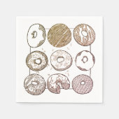 KNIT DONUTS standaard cocktail papier servetten (Voorkant)