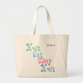 Knit Eat Sleep Knit gepersonaliseerd breinproject Grote Tote Bag (Voorkant)