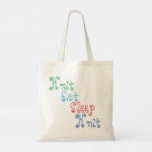 Knit Eat Sleep Knit - leuk breien met jouw naam Tote Bag (Achterkant)