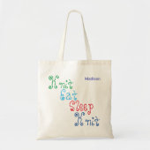 Knit Eat Sleep Knit - leuk breien met jouw naam Tote Bag (Voorkant)