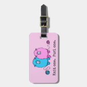 Knit één, pul één. Schapen. Gepersonaliseerd Bagagelabel (Voorkant verticaal)