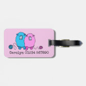 Knit één, pul één. Schapen. Gepersonaliseerd Bagagelabel (Achterkant horizontaal)