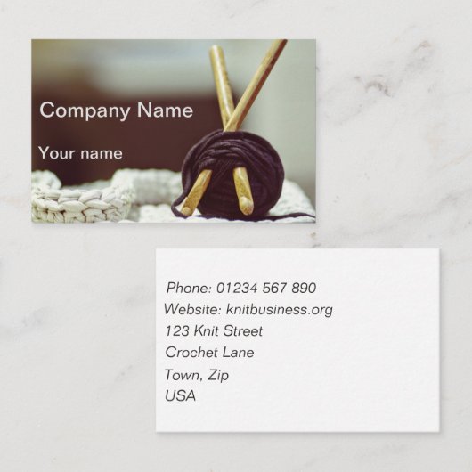 Knit en Visitekaartje (Voorkant / Achterkant)