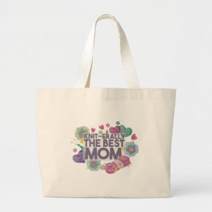 Knit-erally de beste moeder grote tote bag