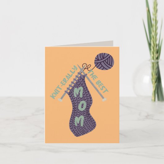 Knit-erally de beste moeder notitiekaartje (Voorkant)