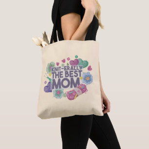 Knit-erally de beste moeder tote bag
