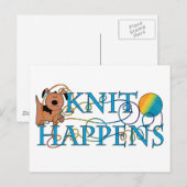 Knit gebeurt briefkaart (Voorkant / Achterkant)