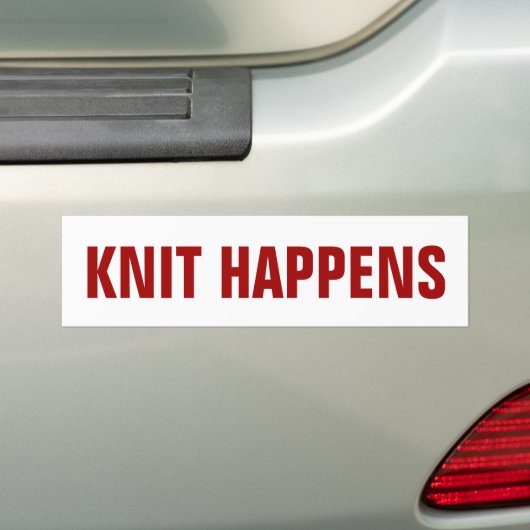 Knit gebeurt bumpersticker (Op auto)