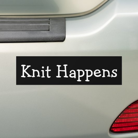 Knit gebeurt bumpersticker (Op auto)