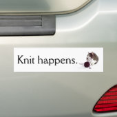 Knit gebeurt bumpersticker (Op auto)