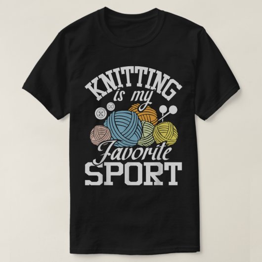 Knit gebeurt er grappig door Shirt te slaan Knitte (Design voorkant)
