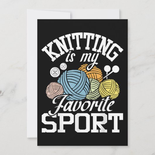 Knit gebeurt er grappig door Shirt te slaan Knitte Kaart (Voorkant)