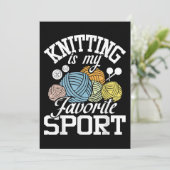 Knit gebeurt er grappig door Shirt te slaan Knitte Kaart (Staand voorkant)