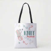 Knit gebeurt grappig. Meerkleurige bal van Garens Tote Bag (Voorkant)