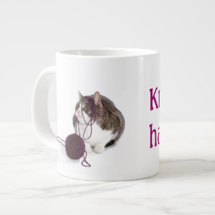 Knit gebeurt grote koffiekop