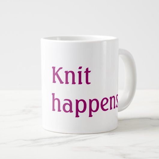 Knit gebeurt grote koffiekop (Voorkant rechts)