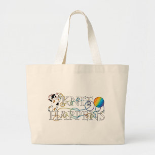 Knit gebeurt grote tote bag