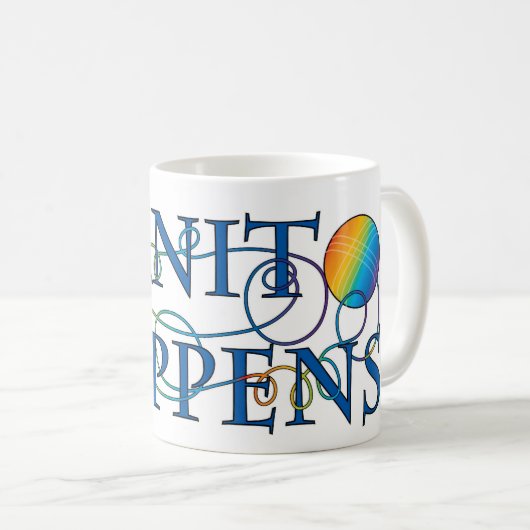 Knit gebeurt koffiemok (Voorkant rechts)