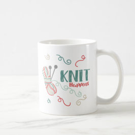 Knit gebeurt op meerdere kleuren in Yarn Funny Kni Koffiemok