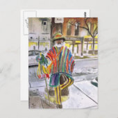 Knit Guy op Main St. Ann Arbor, Michigan Briefkaart (Voorkant / Achterkant)