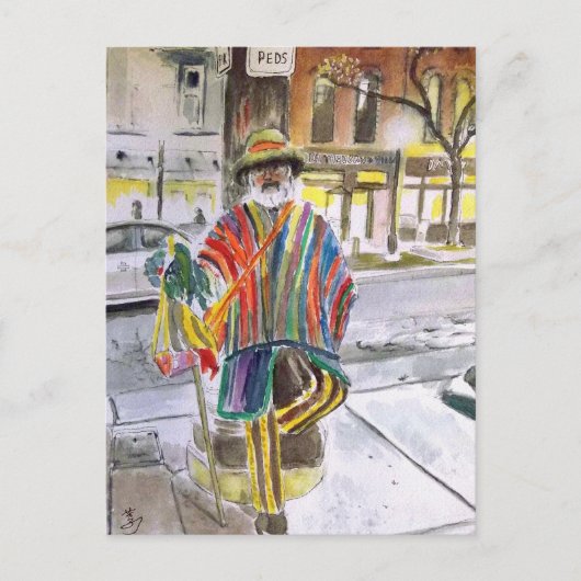 Knit Guy op Main St. Ann Arbor, Michigan Briefkaart (Voorkant)