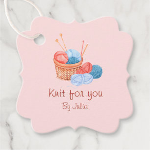 Knit Handmade Hang Label Roze