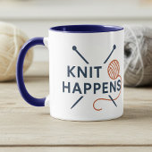Knit Happens Funny Knitting Pun Mok