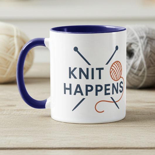 Knit Happens Funny Knitting Pun Mok