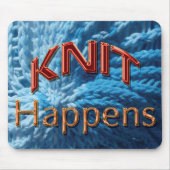 Knit Happens Mousepad (blauwe zwijn) Muismat (Voorkant)