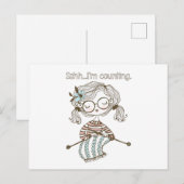 Knit Heart Knitting Supplies stitch counter Briefkaart (Voorkant / Achterkant)