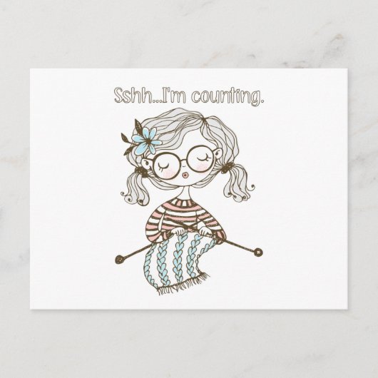 Knit Heart Knitting Supplies stitch counter Briefkaart (Voorkant)