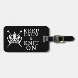 Knit houden op ambachten / kroonse Logo {donker} Bagagelabel