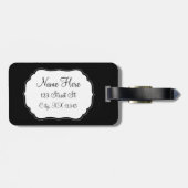 Knit houden op ambachten / kroonse Logo {donker} Bagagelabel (Achterkant horizontaal)