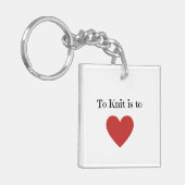 Knit is liefde - sleutelhanger (Voorkant Links)