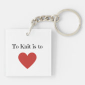Knit is liefde - sleutelhanger (Achterkant)