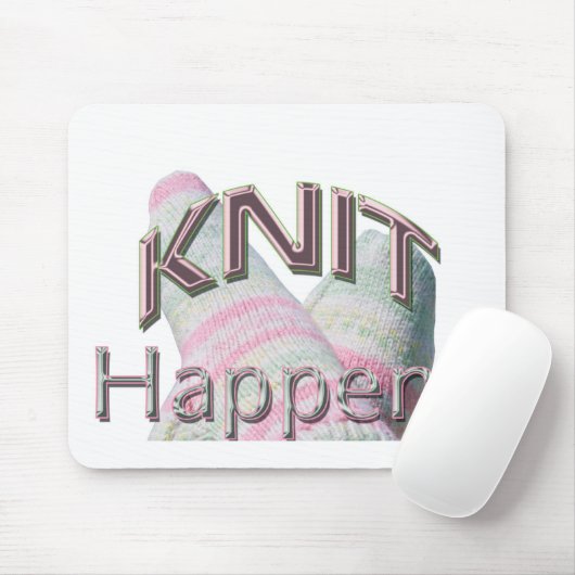 Knit is Mousepad (groene en roze sokken) Muismat (Met muis)
