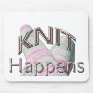 Knit is Mousepad (groene en roze sokken) Muismat