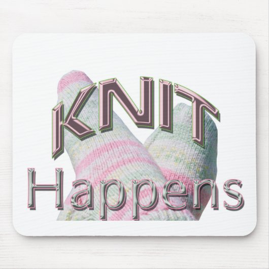 Knit is Mousepad (groene en roze sokken) Muismat (Voorkant)