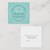 Knit lambswool schaap logo aqua Hartelijk dank Klantenkaartje (Voorkant / Achterkant)